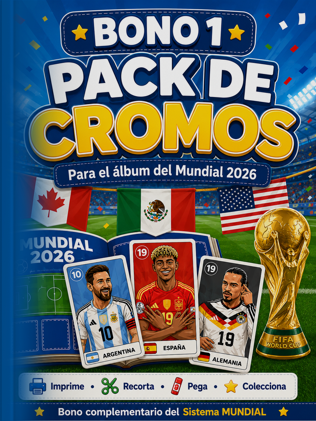 Pack de Cromos para el Álbum del Mundial